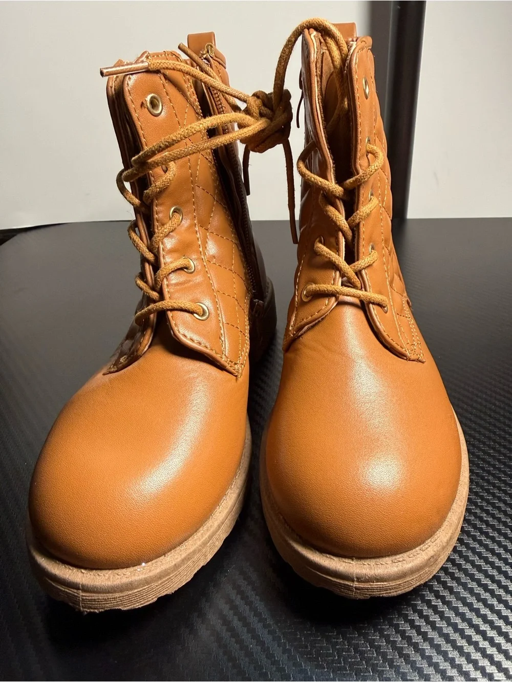 Men's Tan Lace-Up Work Boots